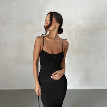 Load image into Gallery viewer, LACE UP STRAP SLING DRESS
