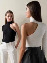 Load image into Gallery viewer, ONE SHOULDER RIBBED BODYSUIT
