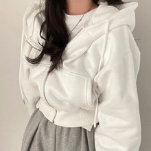 Lade das Bild in den Galerie-Viewer, SOLID OVERSIZED ZIP UP HOODIE
