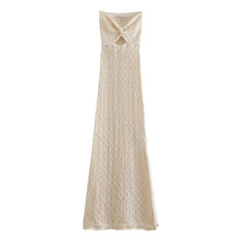 Lade das Bild in den Galerie-Viewer, WHITE KNITTED BANDEAU DRESS
