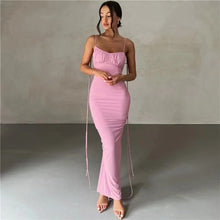 Load image into Gallery viewer, LACE UP STRAP SLING DRESS
