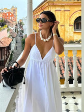 Load image into Gallery viewer, BACKLESS V NECK MAXI DRESS
