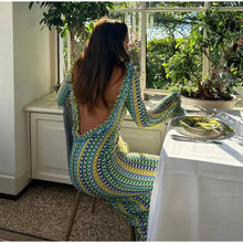 Load image into Gallery viewer, BACKLESS FLARED SLEEVE MAXI
