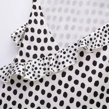 Načíst obrázek do prohlížeče Galerie, DOT PRINT RUFFLES MAXI DRESS
