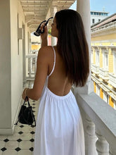 Load image into Gallery viewer, BACKLESS V NECK MAXI DRESS
