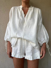 Indlæs billede til gallerivisning 2 PIECE COTTON LINEN SHORT SET
