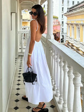 Afbeelding in Gallery-weergave laden, BACKLESS V NECK MAXI DRESS
