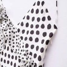 Lade das Bild in den Galerie-Viewer, DOT PRINT RUFFLES MAXI DRESS
