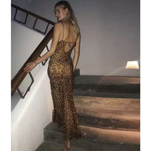 Load image into Gallery viewer, LEOPARD PRINT BODYCON BACKLESS DRESS
