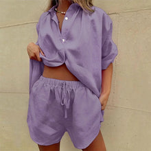 Load image into Gallery viewer, LOUNGE WEAR TWO PIECE COTTON SET
