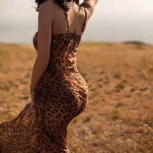 Load image into Gallery viewer, LEOPARD PRINT BODYCON BACKLESS DRESS
