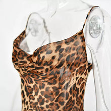 Load image into Gallery viewer, LEOPARD PRINT BODYCON BACKLESS DRESS
